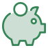 Icon illustration of a piggy bank